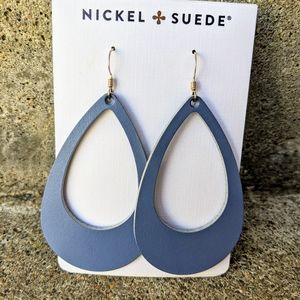 Nickel & Suede Cornflower Blue Cutouts